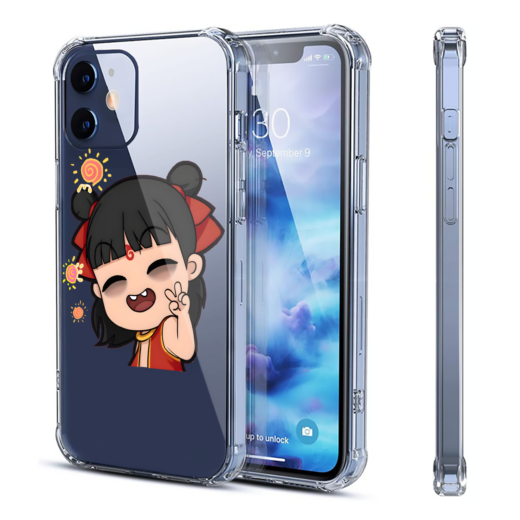 （画像用） Ne Zha 2 ナタ 魔童の大暴れ 【iPhone 12シリーズ対応】透明スマホケース（クリアソフトケース）